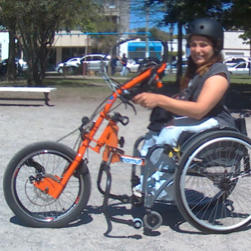 Handbike bicicleta manual silla de ruedas discapacidad